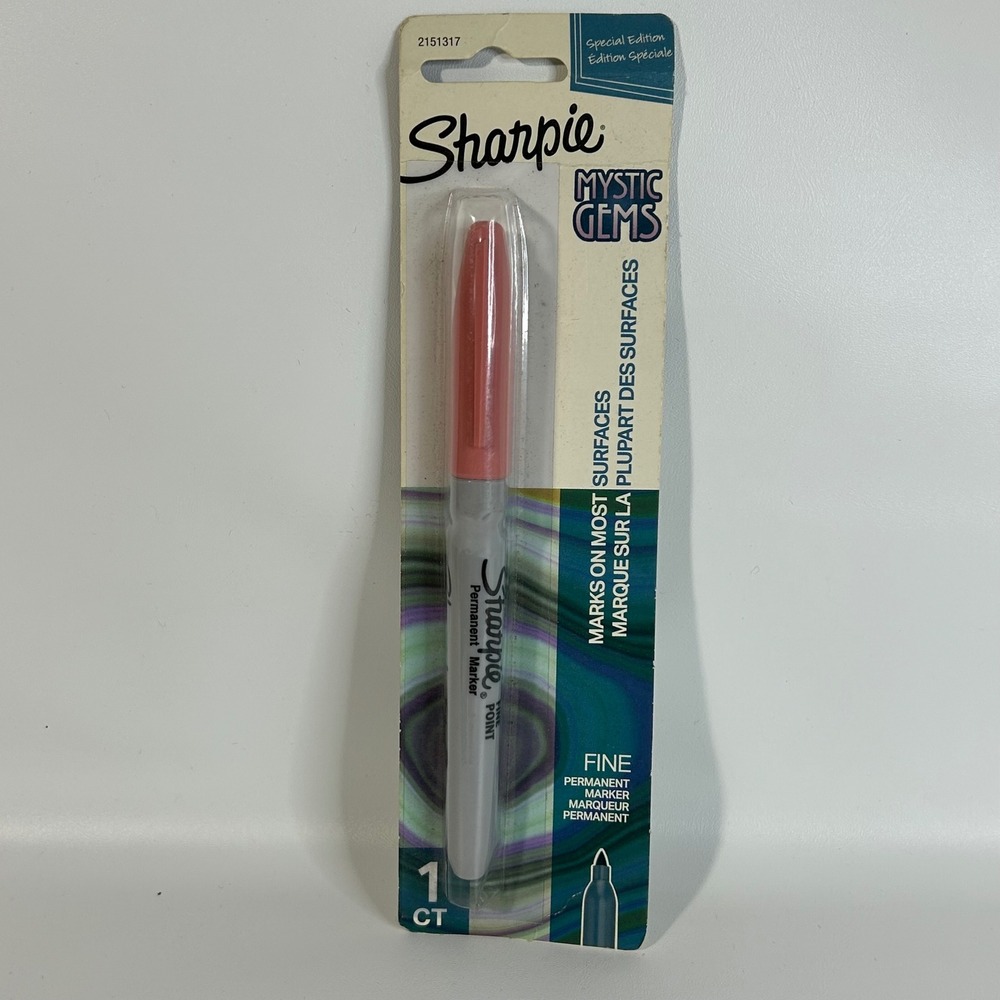 Sharpie Mystic Gems Fine Point Permanent Marker‎ Pink Coral Special Edition 1 CT